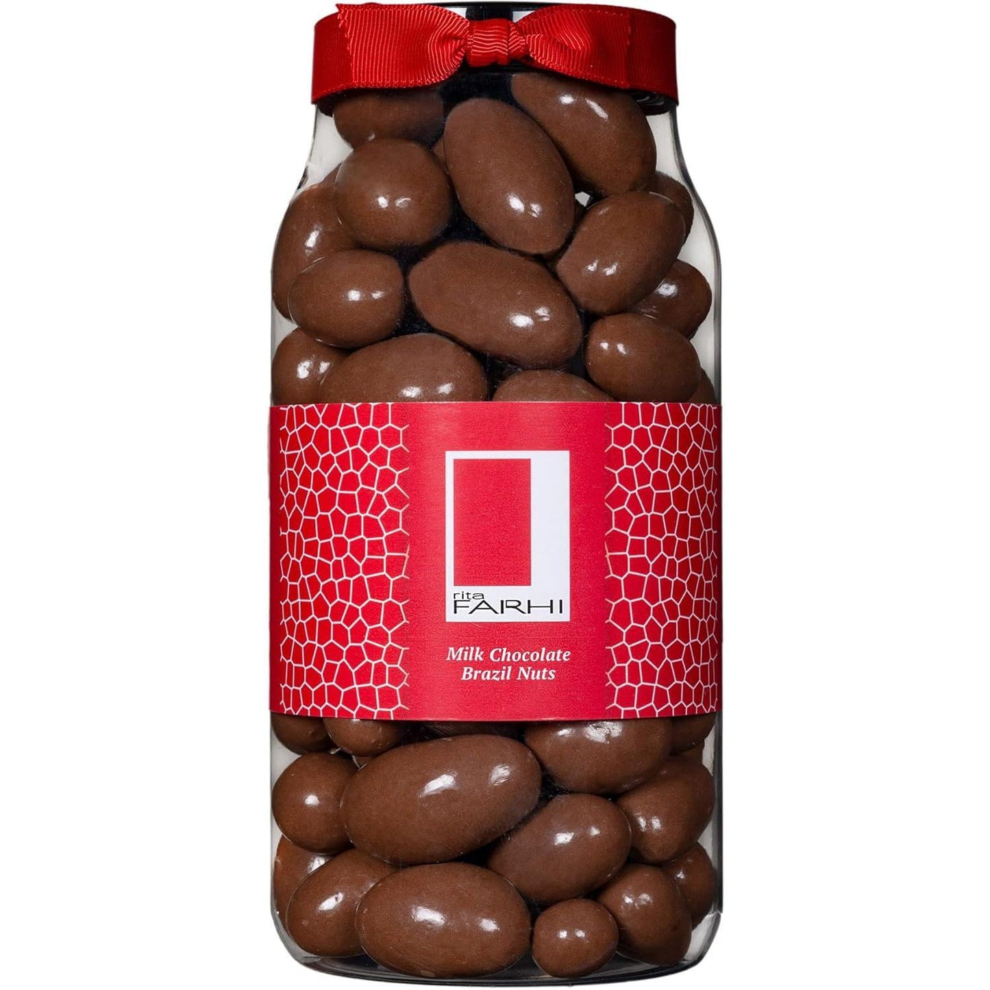 Rita Farhi Milk Chocolate Coated Pistachios in a Luxury Gift Jar 780G - New Palm Oil Free Recipe