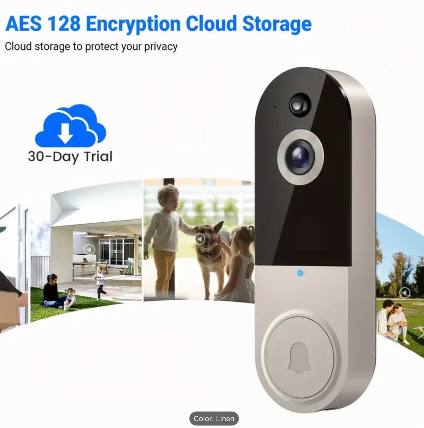 Video Wireless Camera Doorbell Smart Wifi Intercom Phone 1080p Human Detection