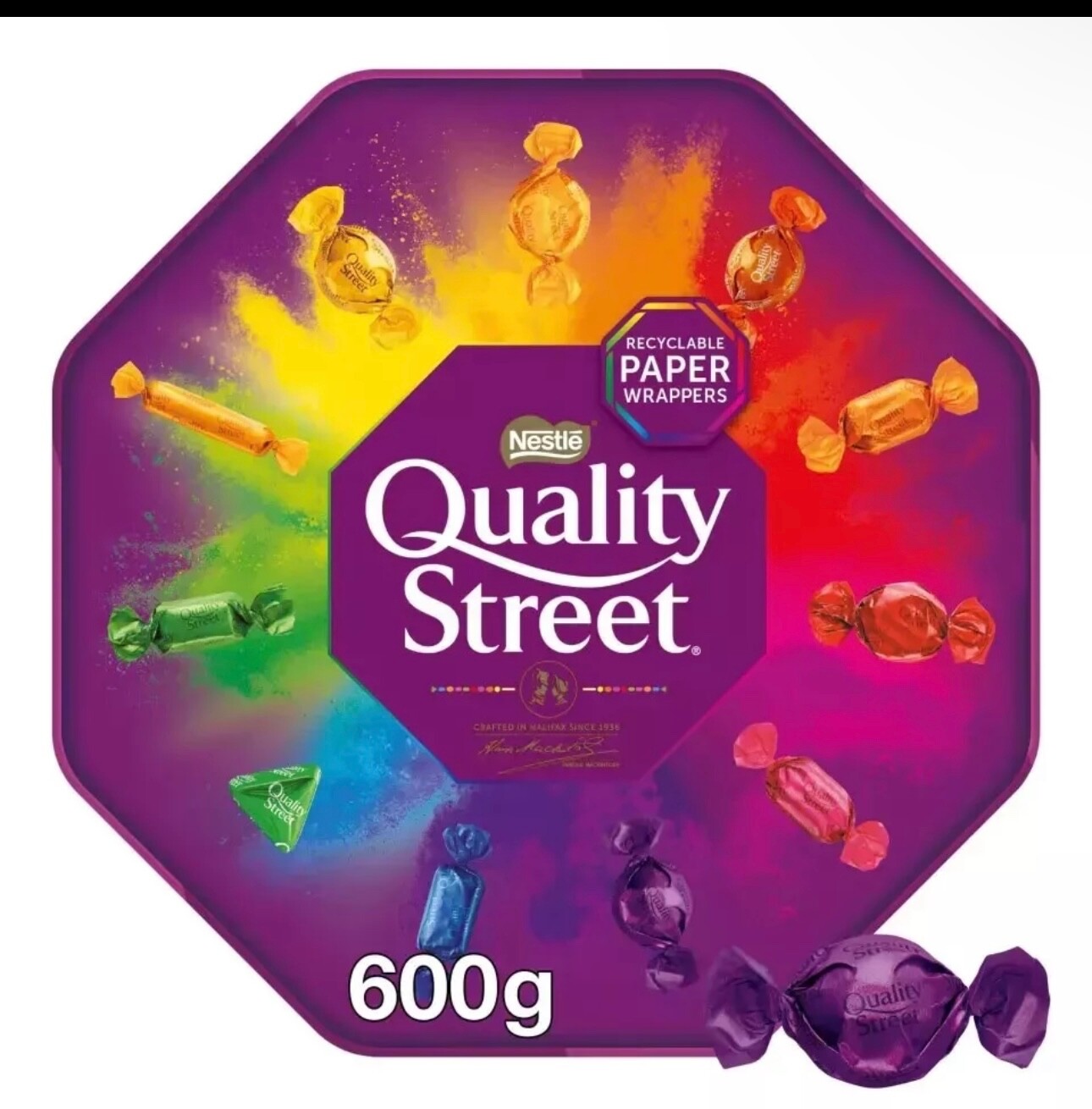 Nestlé Quality Street Chocolates & Toffees 600g Gift Box Tub – Classic Treat!