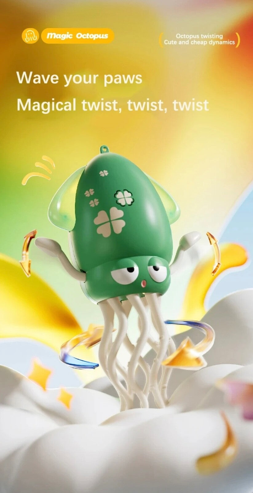 Electric Crawling Octopus Toy Auto-Avoid Smart Music Dancing Robotics Kids Toy