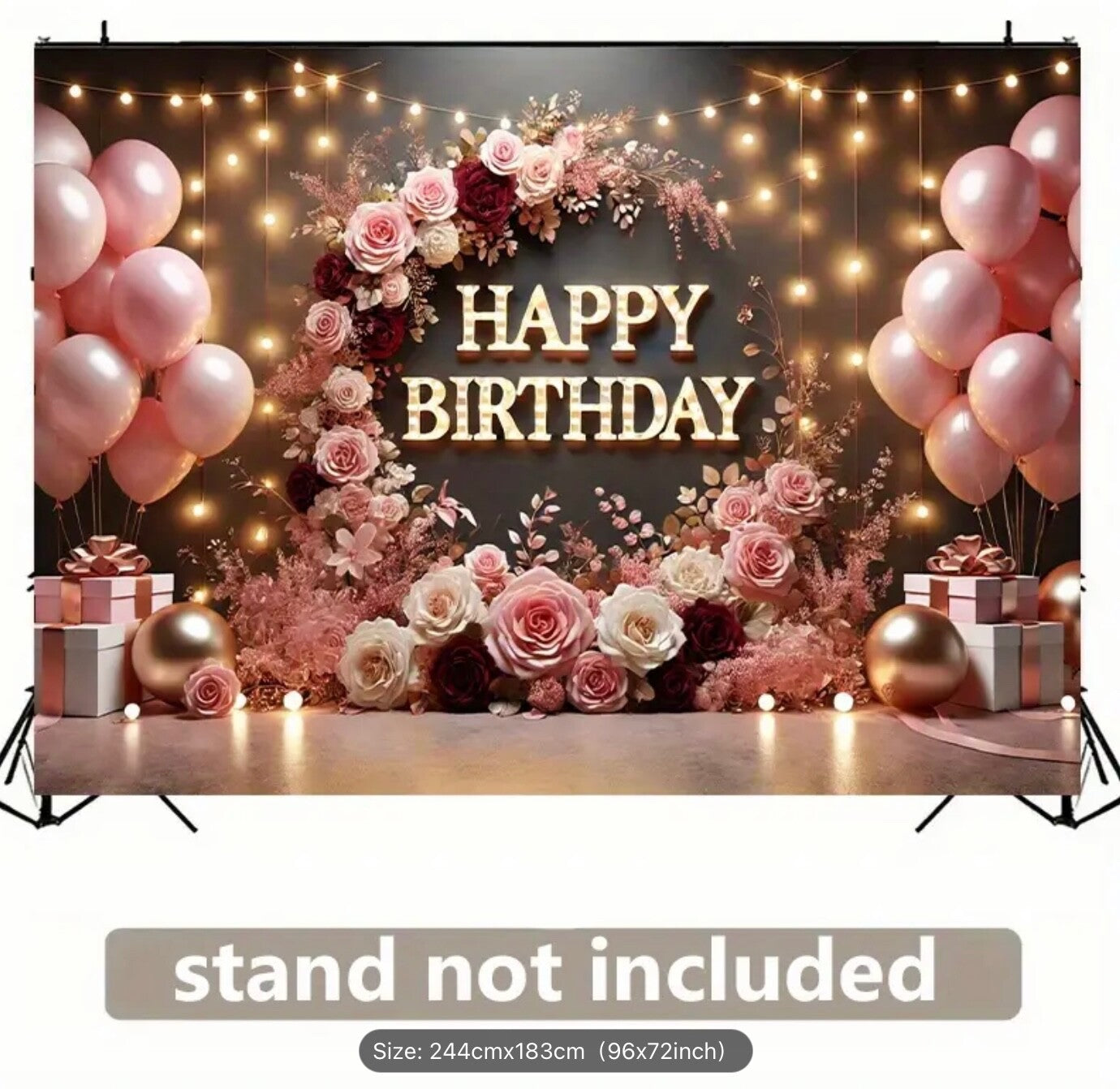 Large Backdrop Kids Birthday Banner Party Background Decor Photography Props