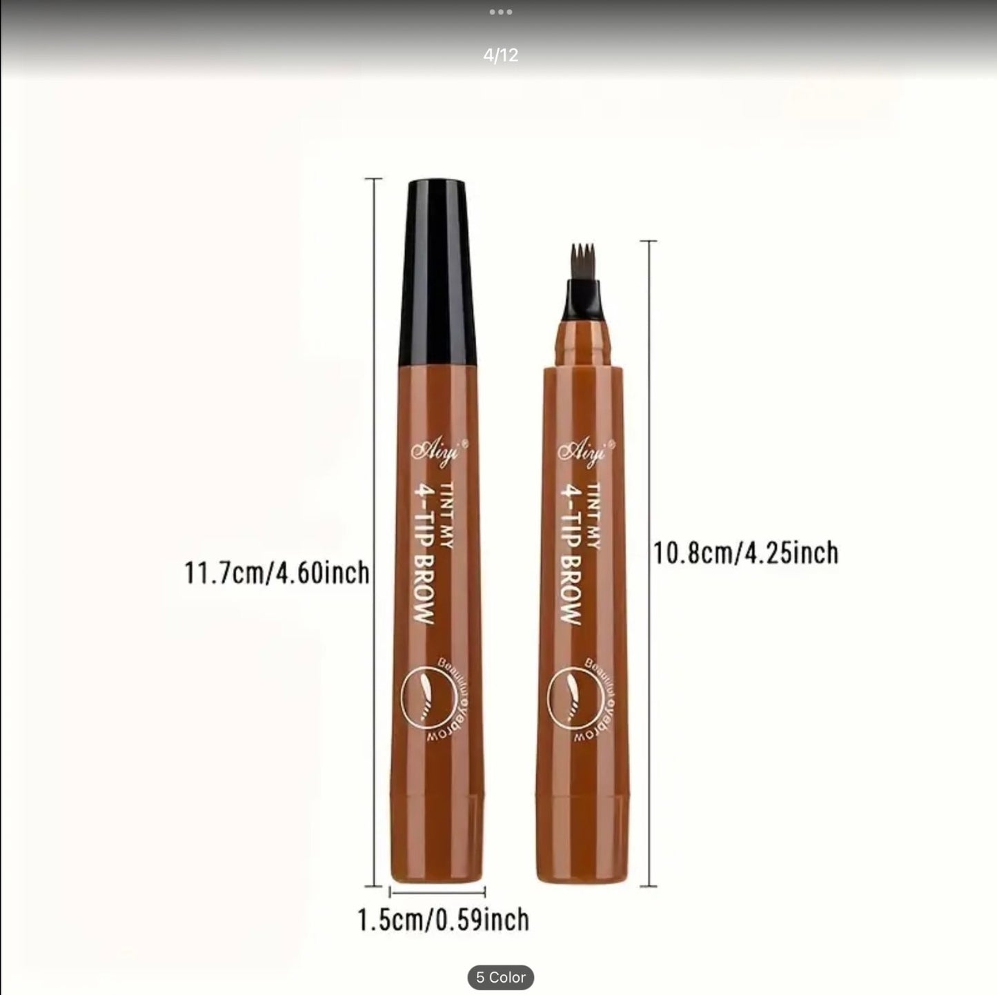 4 Prong Eyebrow Pen Waterproof Long Lasting Microblading Tattoo Pencil Natural3D
