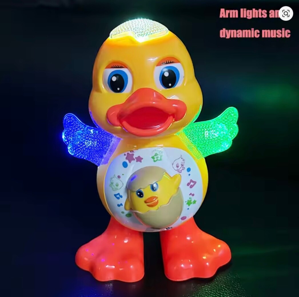 Electric Dancing Duck Music Lights Flashing & Blinking Eyes Educational Kids Toy