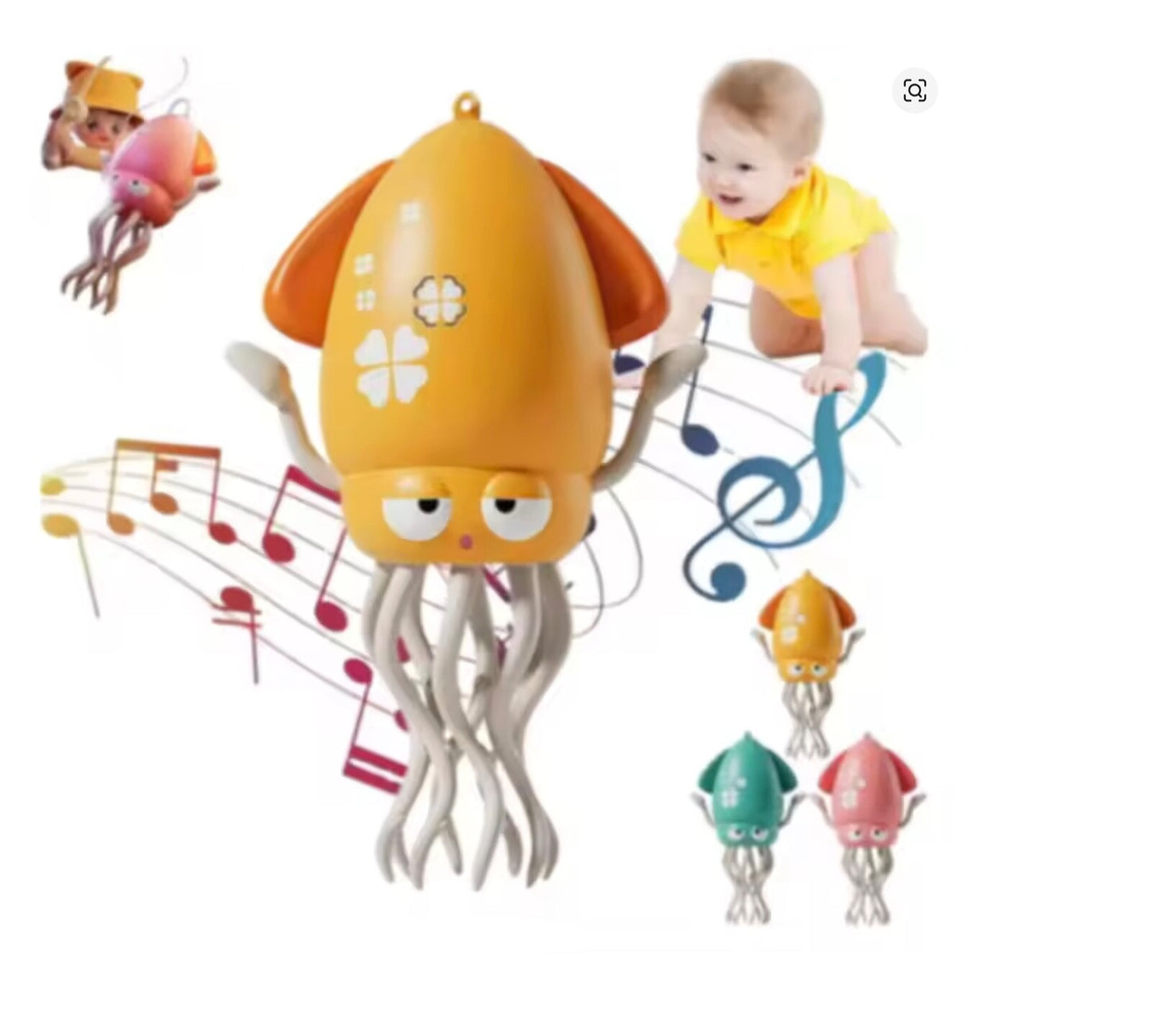 Electric Crawling Octopus Toy Auto-Avoid Smart Music Dancing Robotics Kids Toy