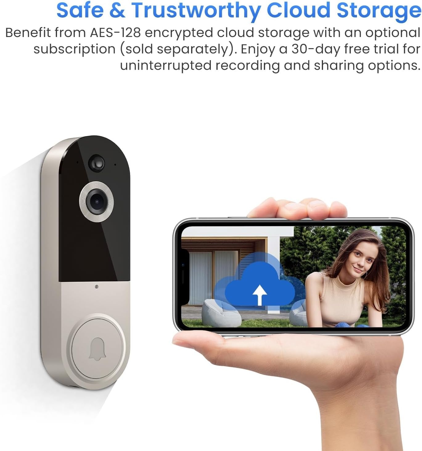 Video Wireless Camera Doorbell Smart Wifi Intercom Phone 1080p Human Detection