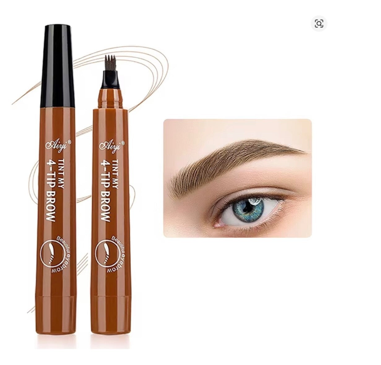 4 Prong Eyebrow Pen Waterproof Long Lasting Microblading Tattoo Pencil Natural3D
