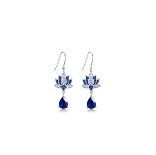 925 Sterling Silver CZ Flower Stud & Dangle Earrings Jewellery Gift Women Girls