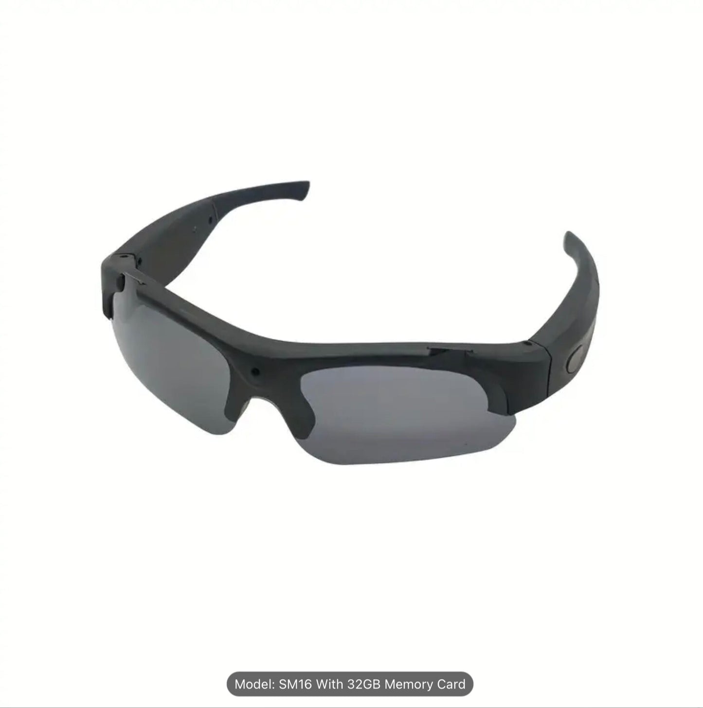 Smart HD wireless Video Glasses 32GB Card 120° Lens 180 Min Battery Waterproof
