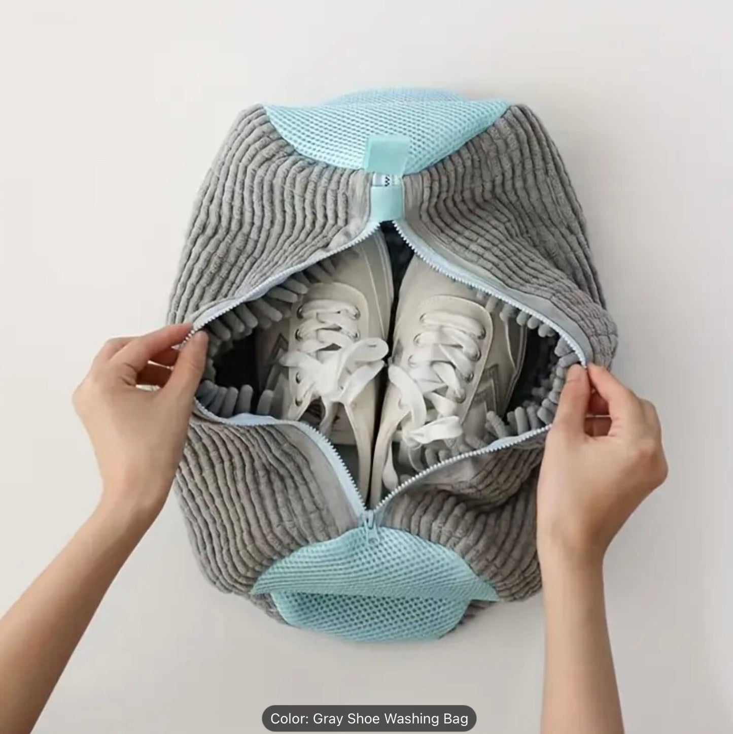 Large Reusable Shoe Washing Bags Thickened Mesh Laundry Zipper Cleaning Machine