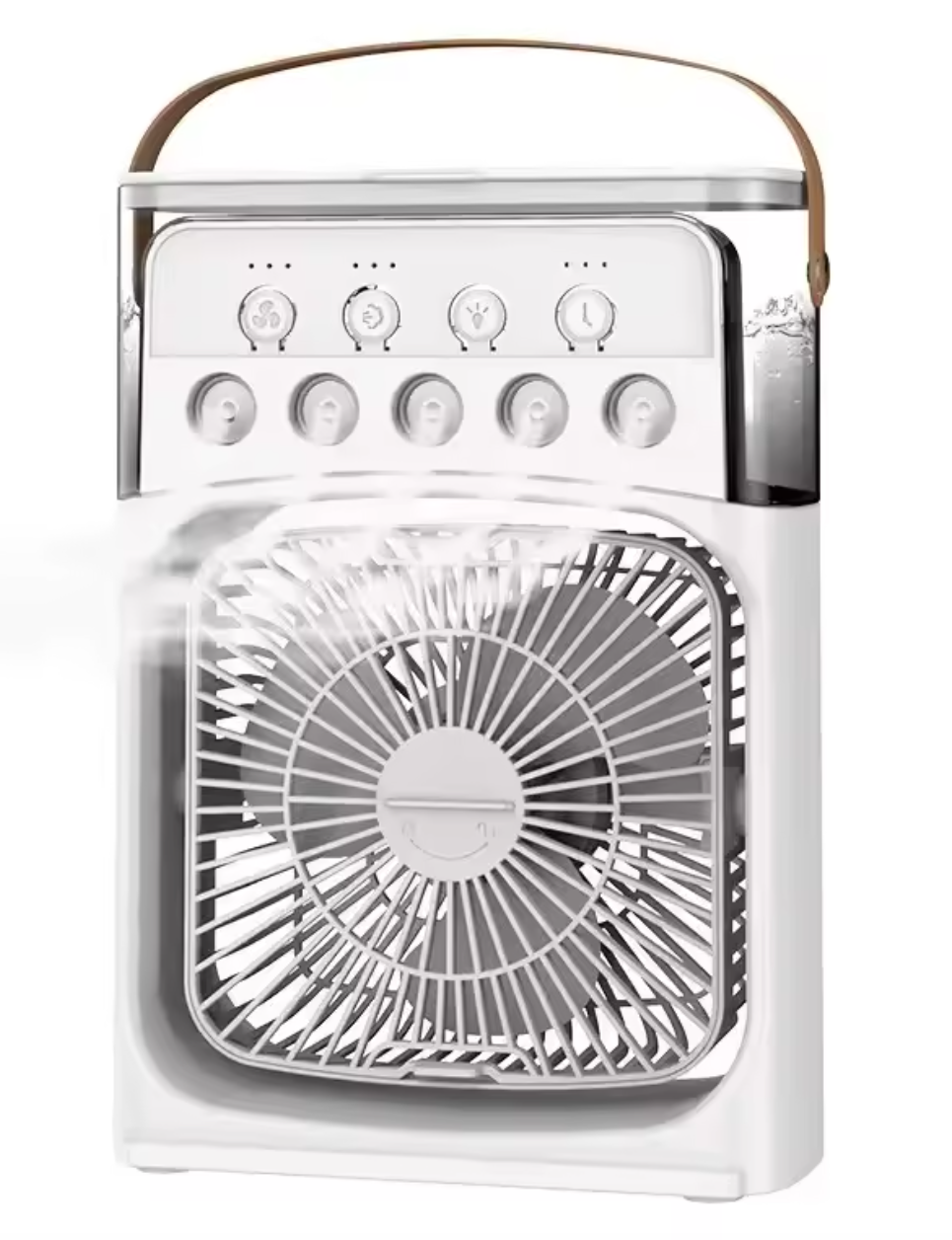 Portable 3in1 Ice Mist Fan Air Conditioner Household Small Air Cooler USB Lights