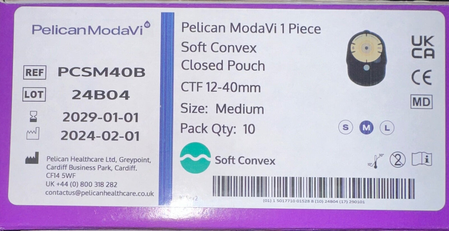 PELICAN MODAVI NEW UNCUT  10 POUCH SOFT CONVEX CLOSED POUCH   MEDIUM CTF 12-40MM