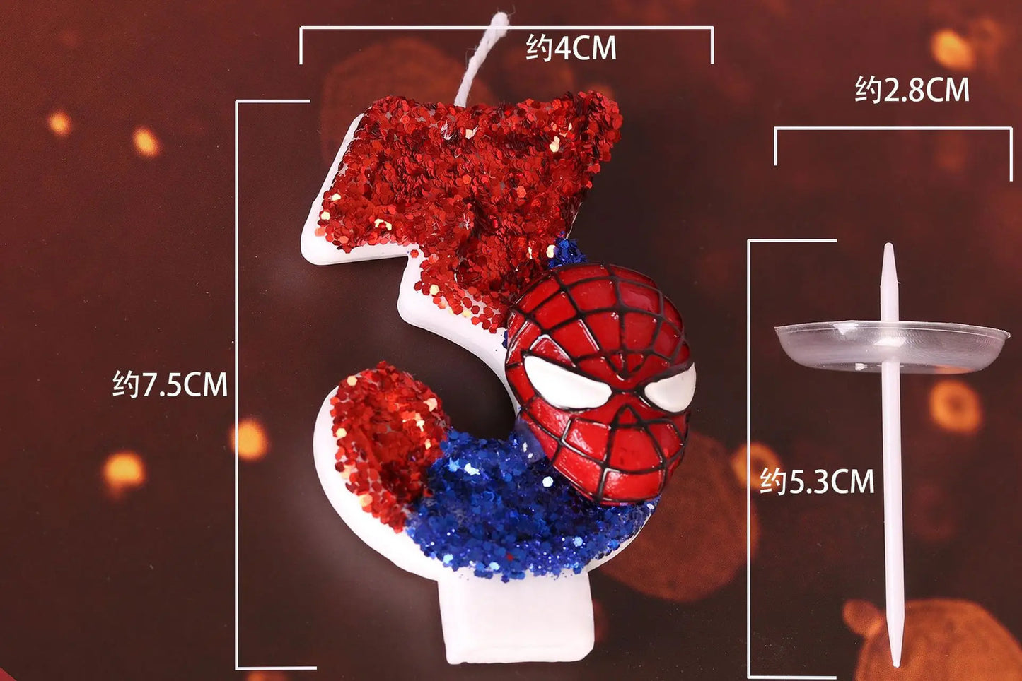 Marvel Spider Man Glitz Birthday Candle Party Cake Decorations Girls Boys Happy