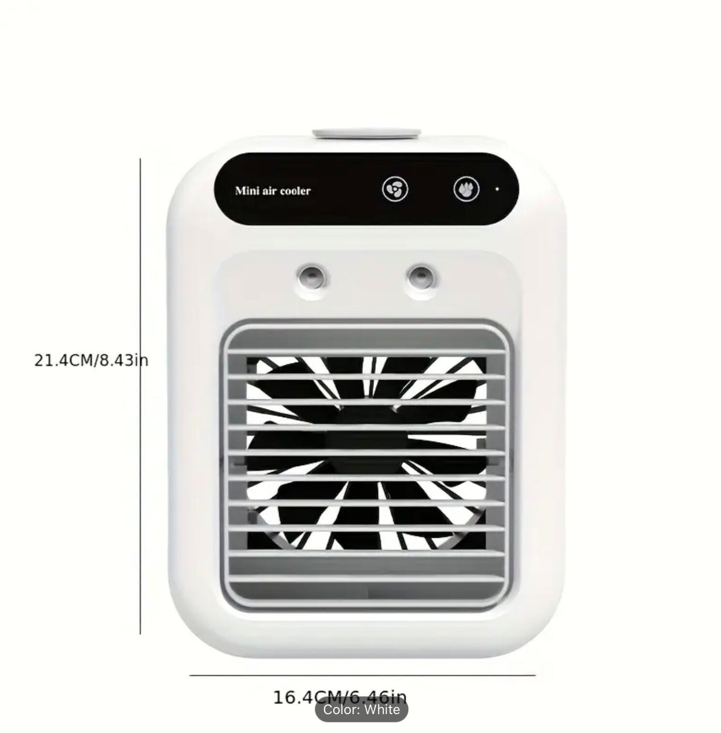 Portable Air Cooler Ice Mist Fan Desktop USB Rechargeable Summer Cooling Fan Gem