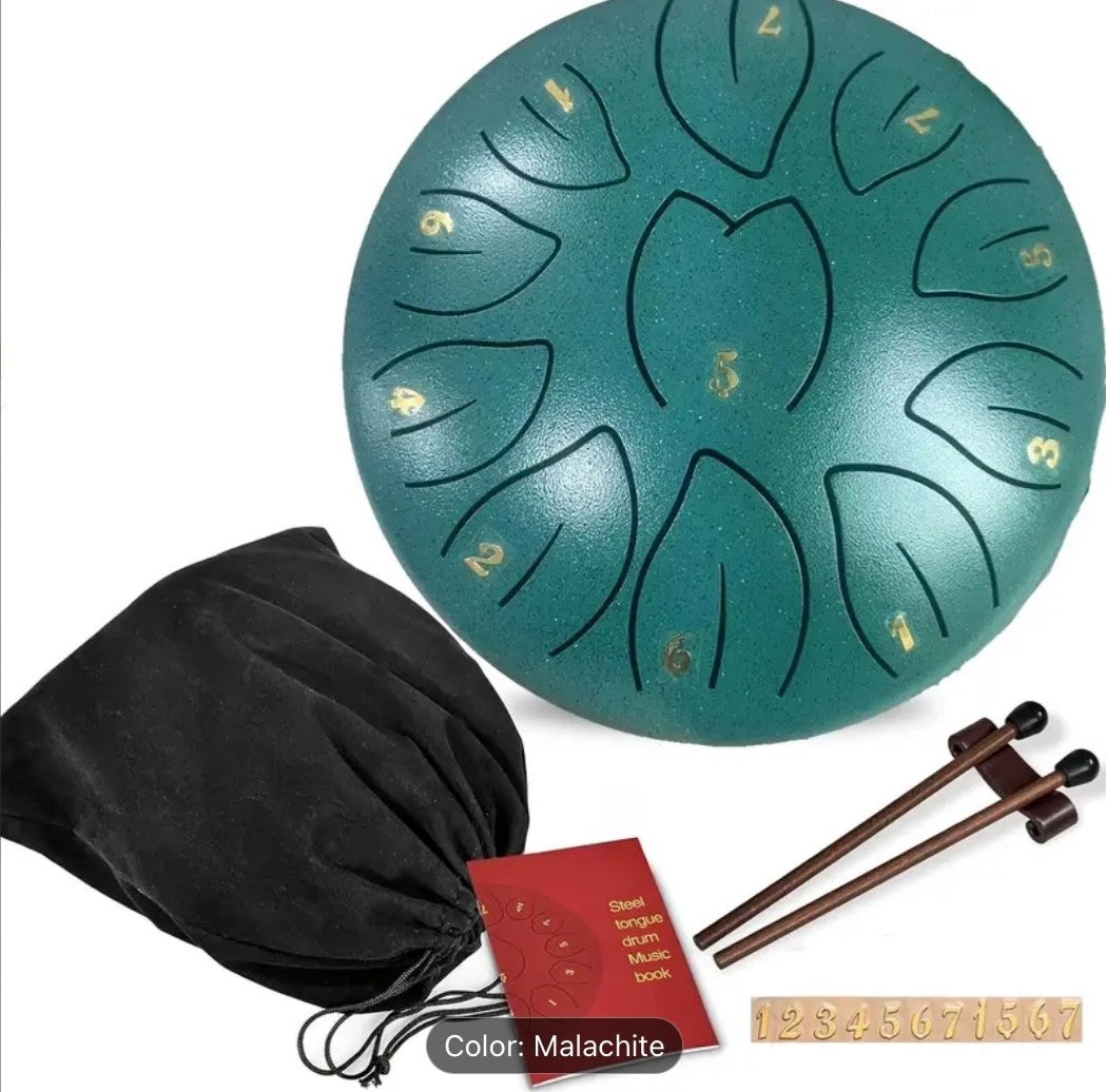 11 Note 6 Inch Steel Tongue Drum Rain Chime For Outside Garden Waterproof Gift