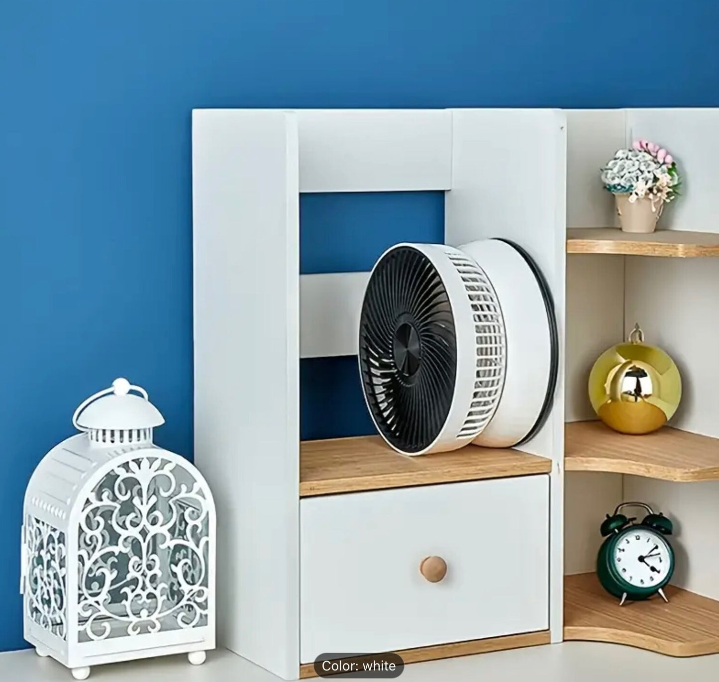 Portable Rechargeable Folding Cooling Desk, Pedestal Fan USB Silent with Remote