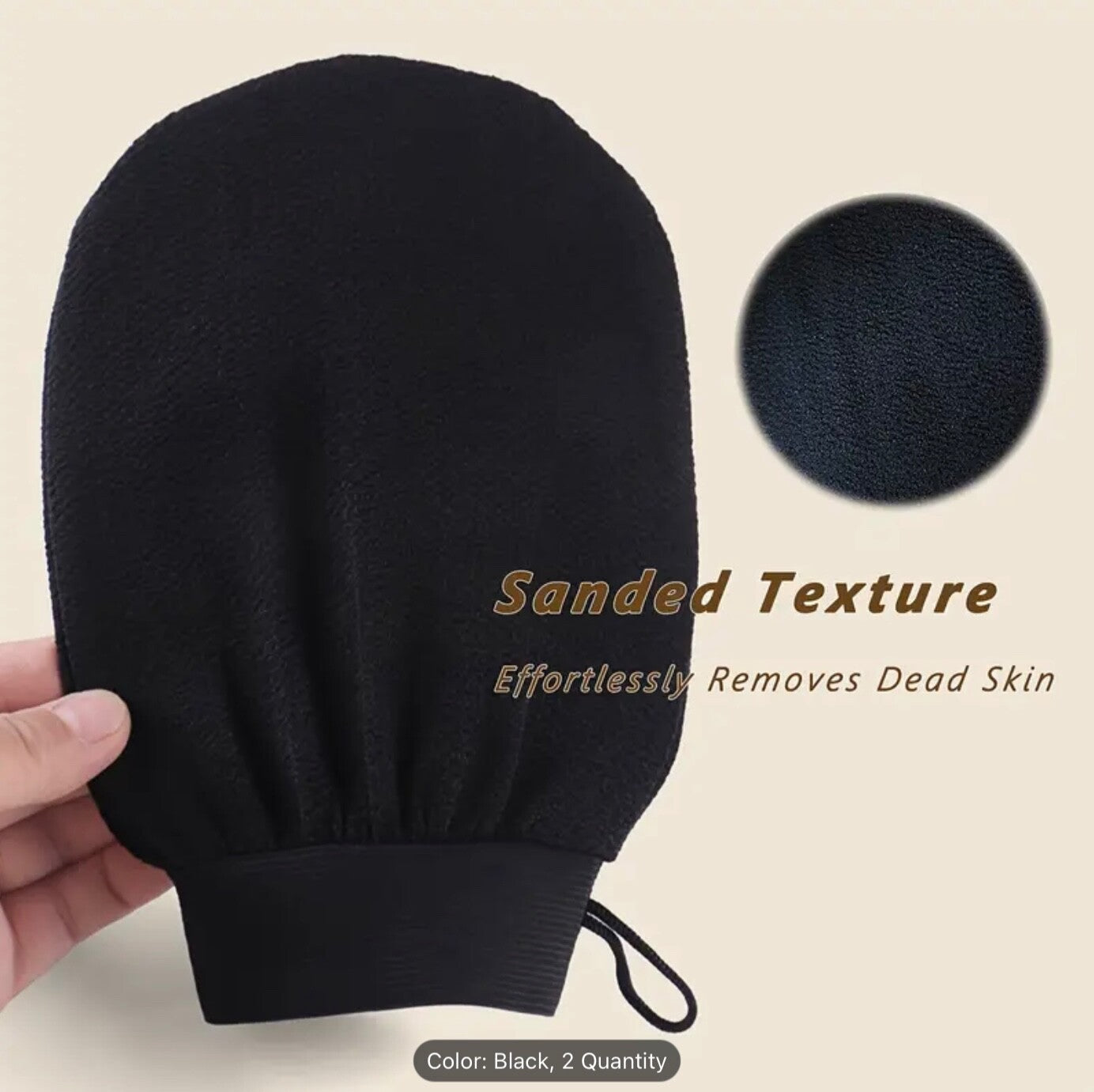 2pcs Double-Sided Exfoliating Bath Gloves 150D Viscose Peeling Mitt Unisex Spa