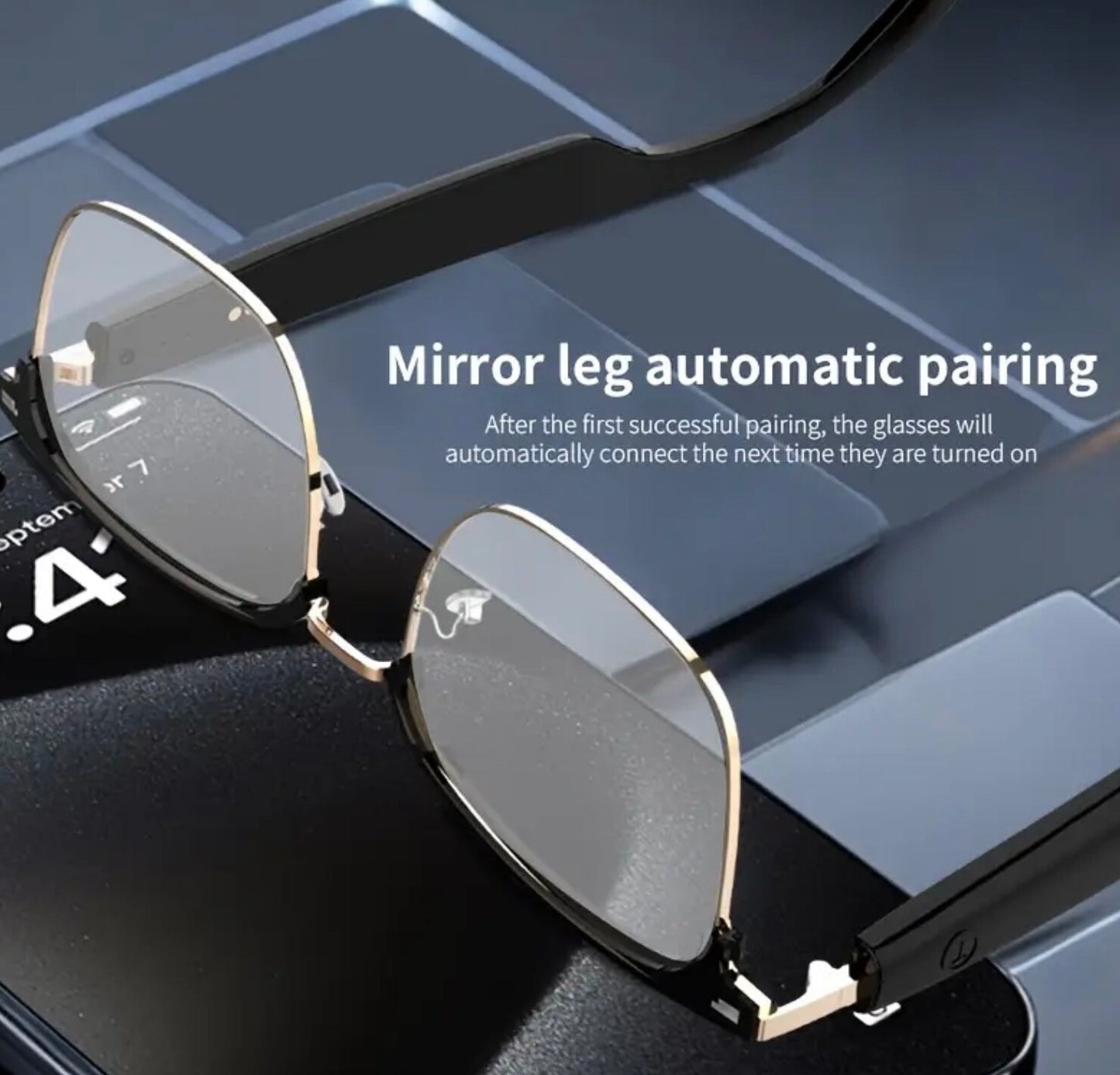 Smart Wireless Bluetooth UV Photochromic Touch-Control HiFi Audio Glasses Unisex
