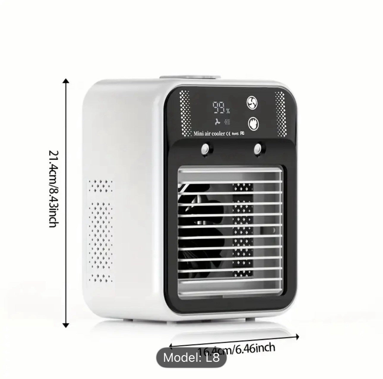 Portable Air Cooler Ice Mist Fan Desktop USB Rechargeable Summer Cooling Fan NEW