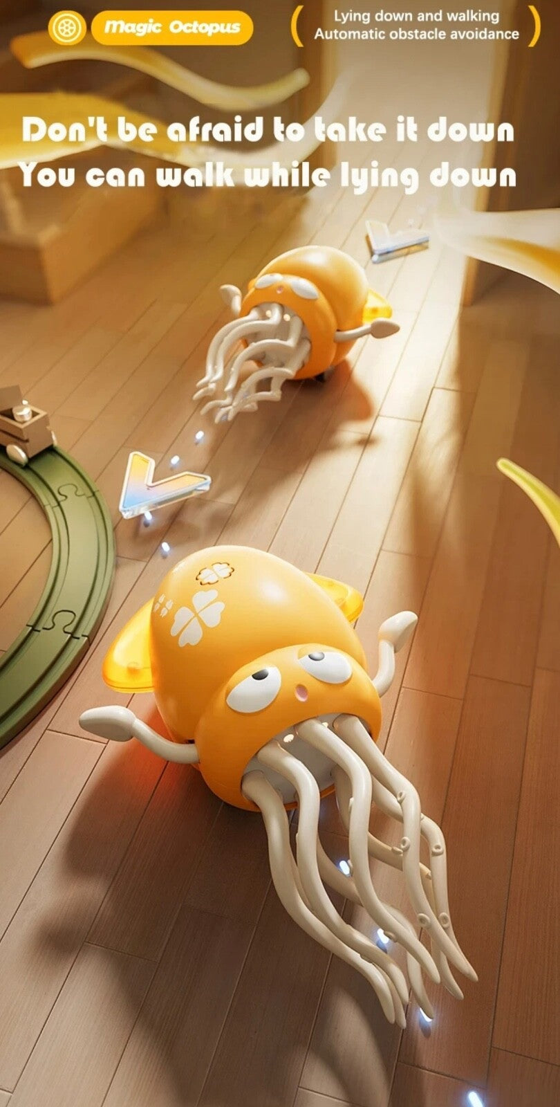 Electric Crawling Octopus Toy Auto-Avoid Smart Music Dancing Robotics Kids Toy
