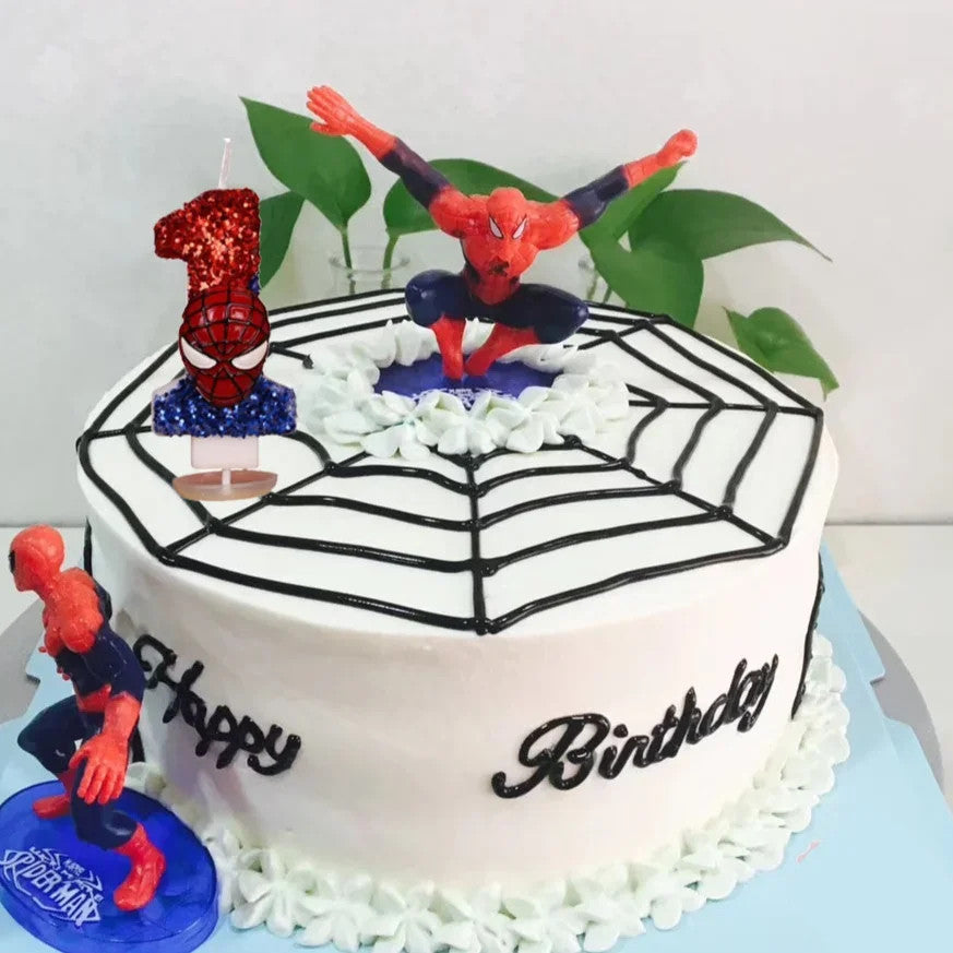 Marvel Spider Man Glitz Birthday Candle Party Cake Decorations Girls Boys Happy