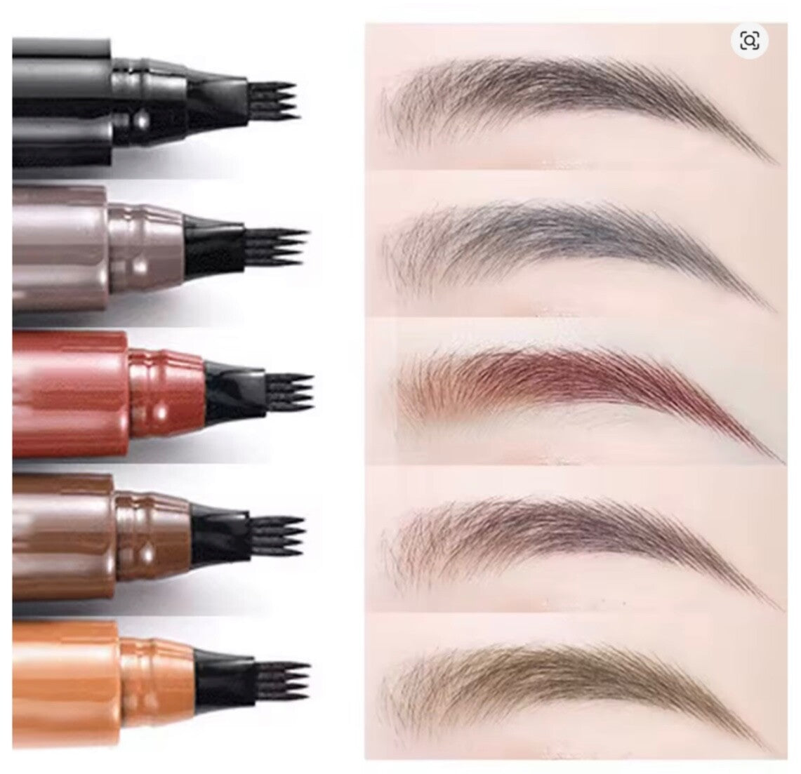 4 Prong Eyebrow Pen Waterproof Long Lasting Microblading Tattoo Pencil Natural3D