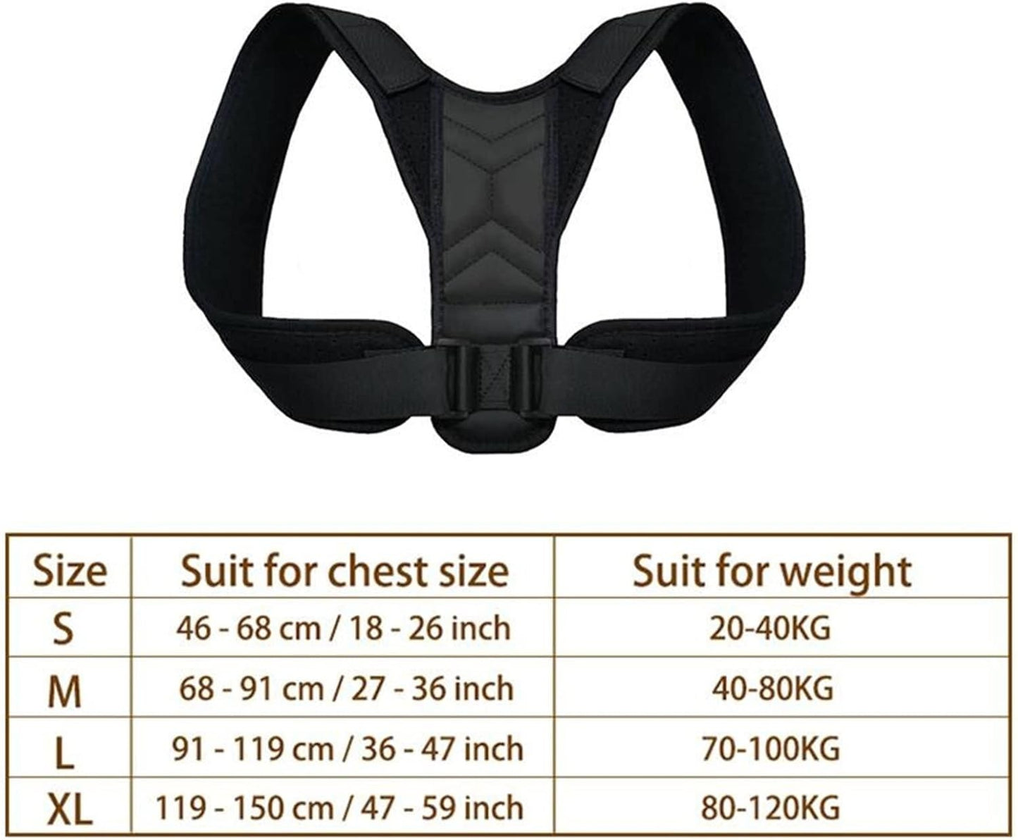 Posture Corrector Back Shoulder Brace Adjustable Belt Lumbar Spine Body Support