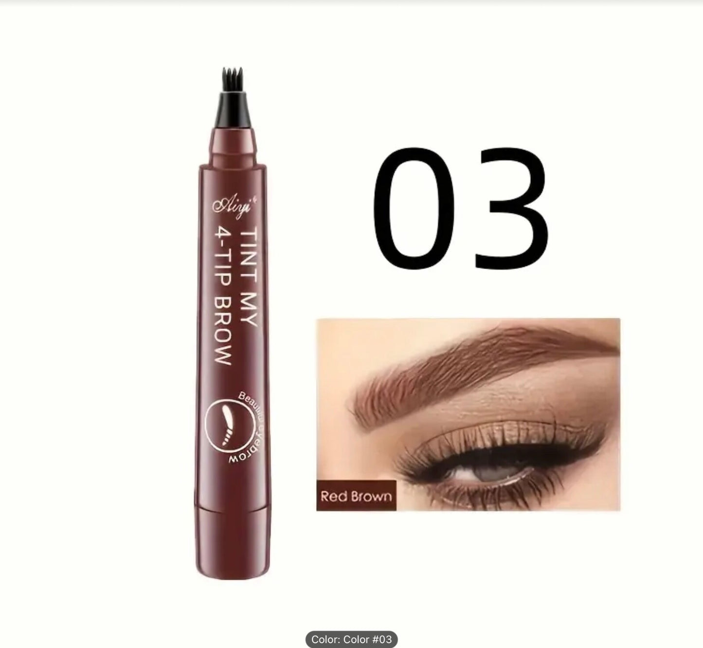 4 Prong Eyebrow Pen Waterproof Long Lasting Microblading Tattoo Pencil Natural3D