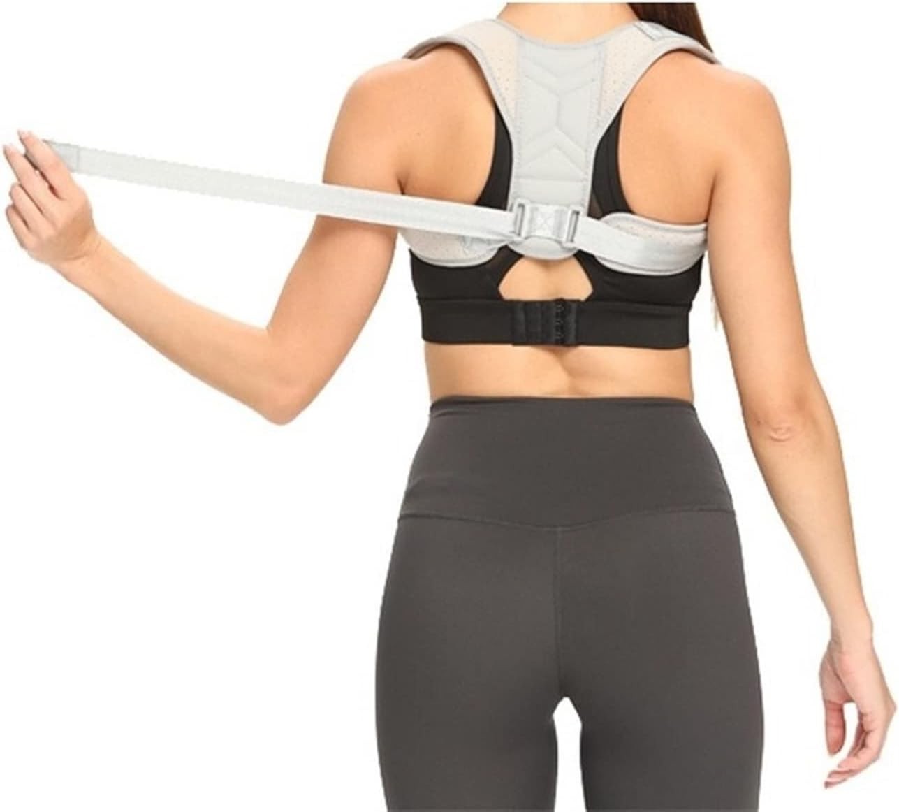 Posture Corrector Back Shoulder Brace Adjustable Belt Lumbar Spine Body Support
