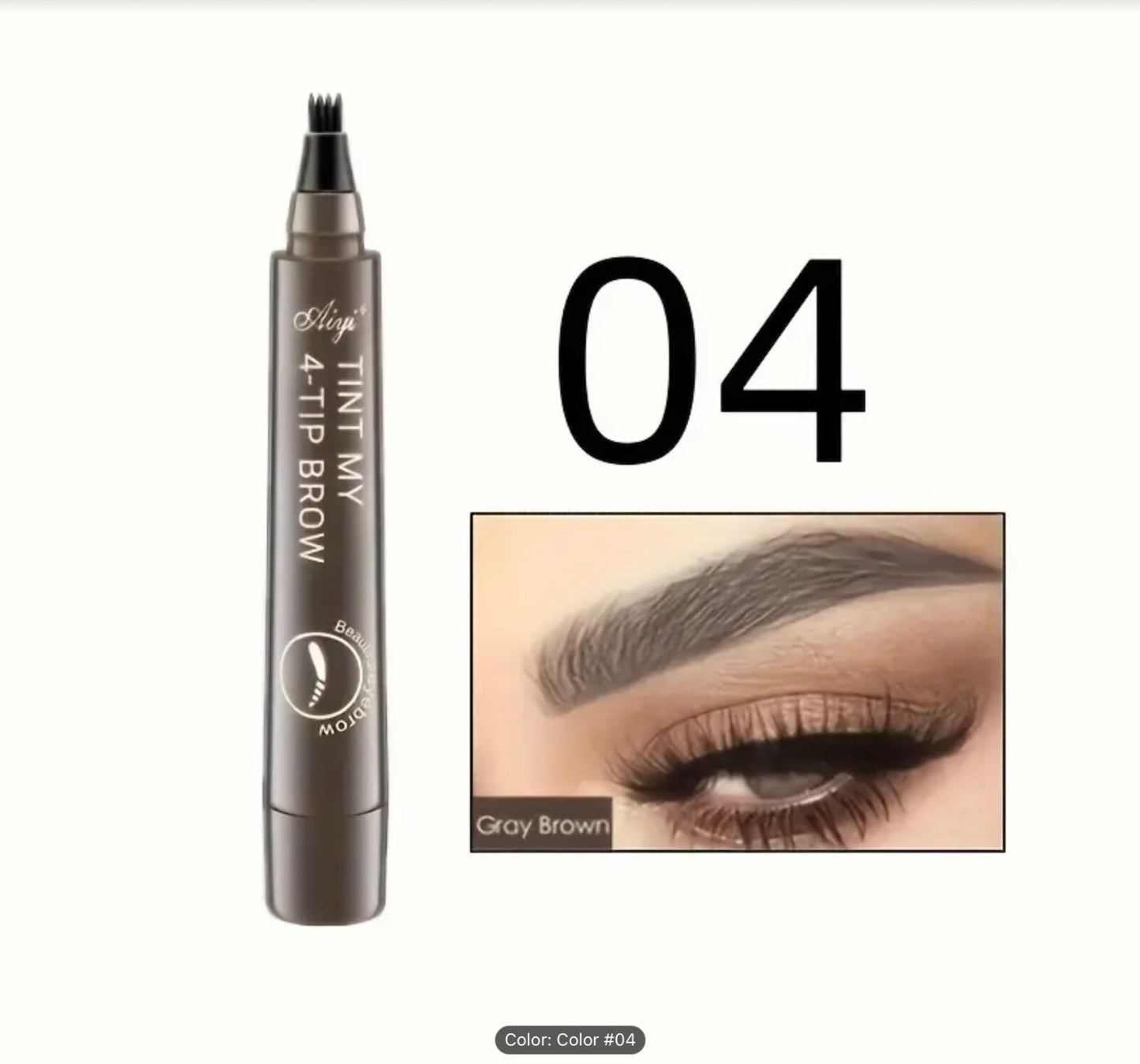 4 Prong Eyebrow Pen Waterproof Long Lasting Microblading Tattoo Pencil Natural3D