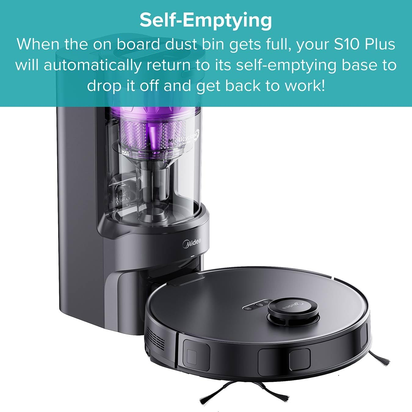 Midea S10 plus 2in1 Robot Vacuum Cleaner & Mop LiDAR Self-empty Station Upgraded