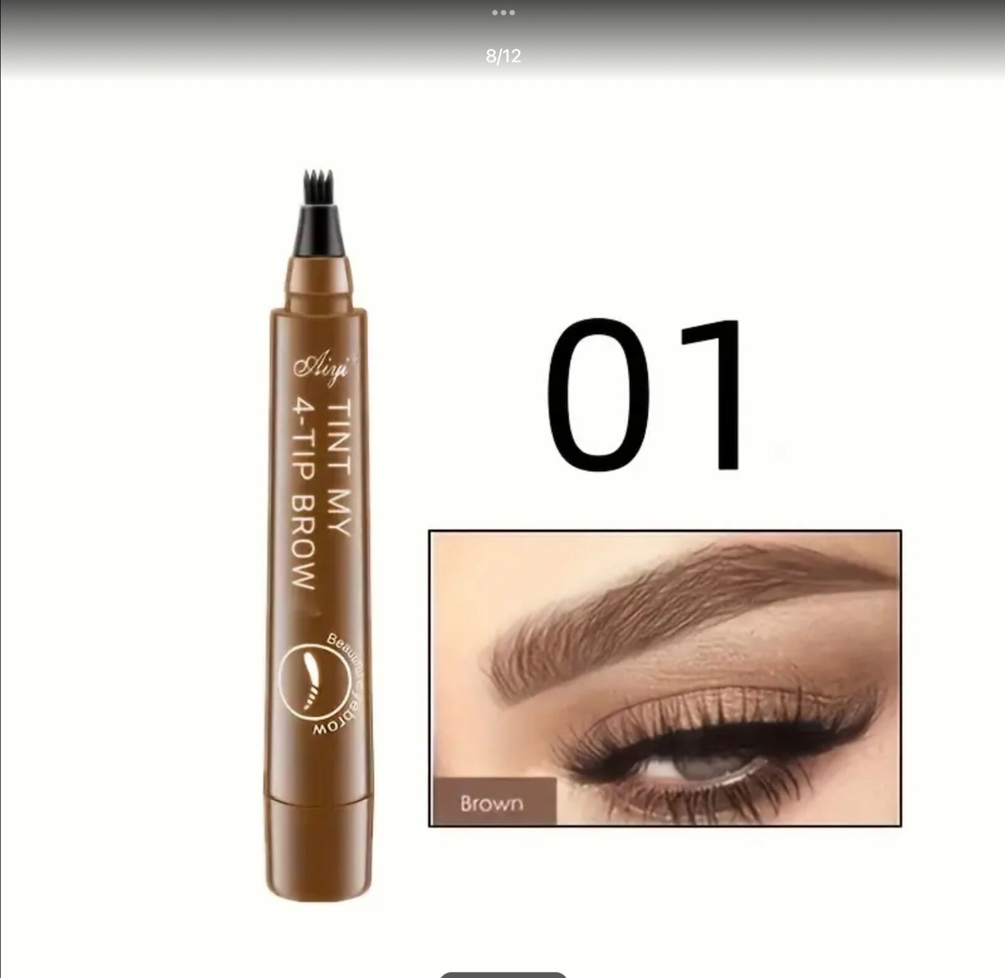 4 Prong Eyebrow Pen Waterproof Long Lasting Microblading Tattoo Pencil Natural3D