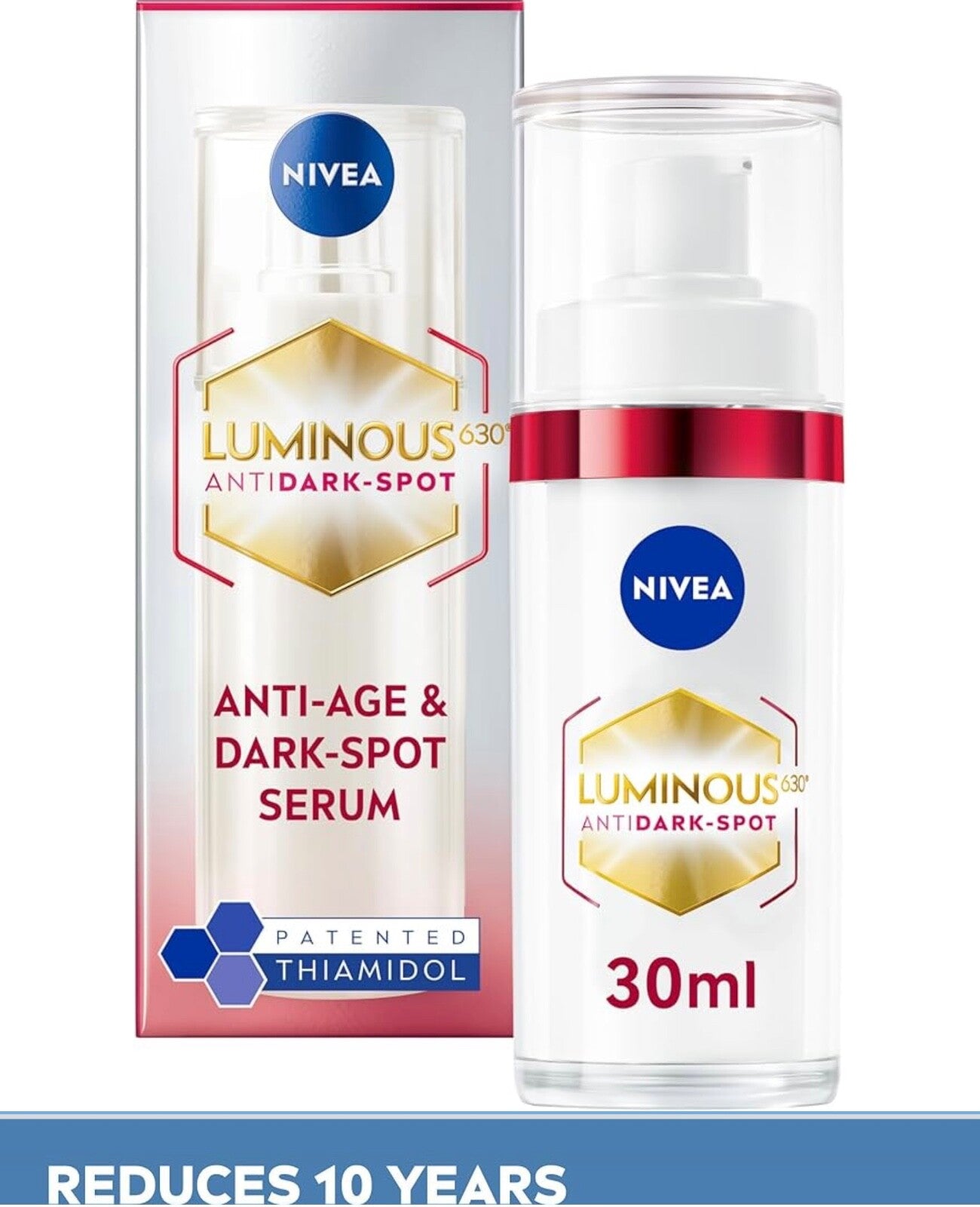 NIVEA Luminous 630 Anti-Age,Wrinkles, Dark Spot Serum 30ml | Hydrating, Firming