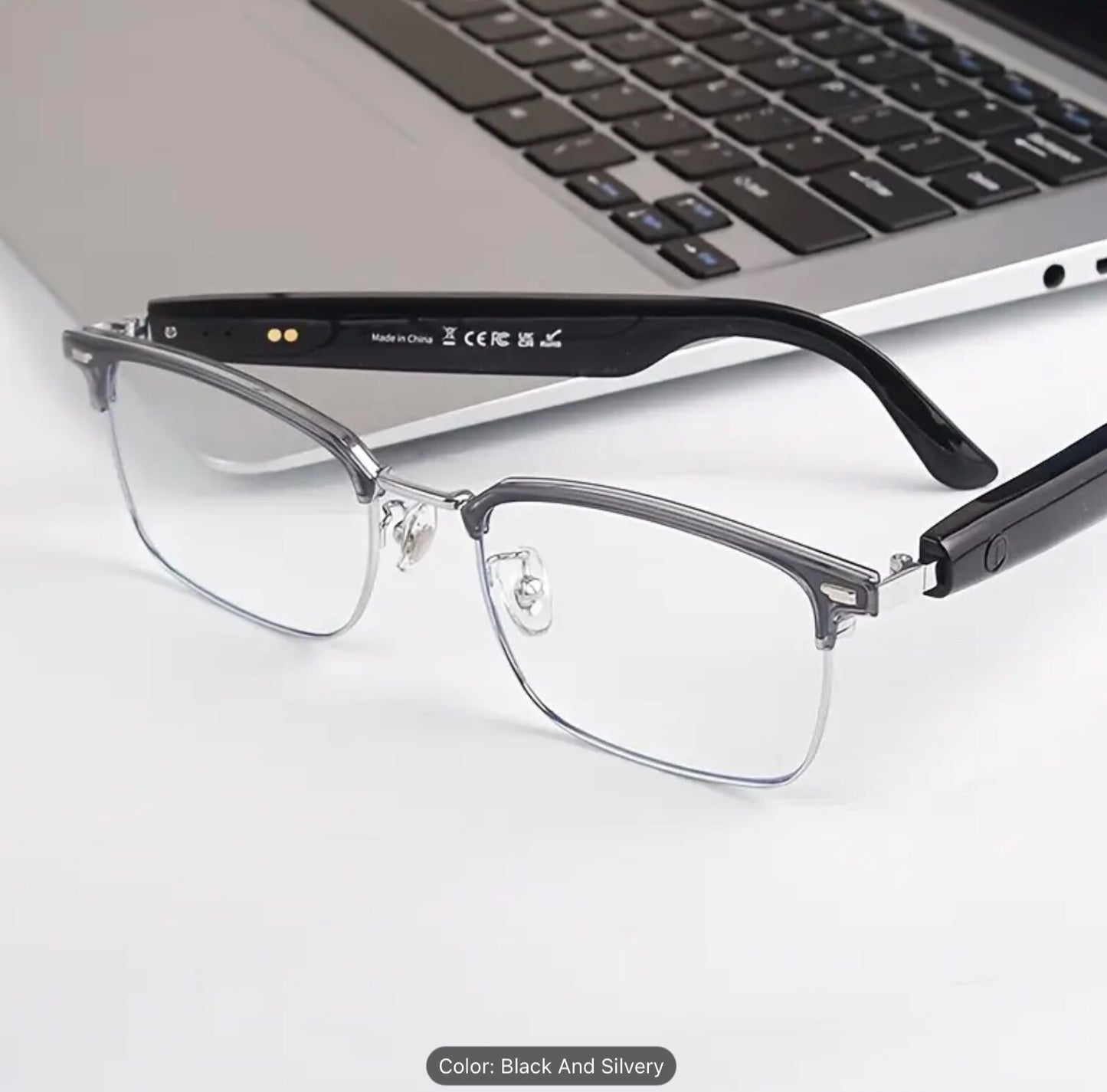Smart Wireless Bluetooth UV Photochromic Touch-Control HiFi Audio Glasses Unisex