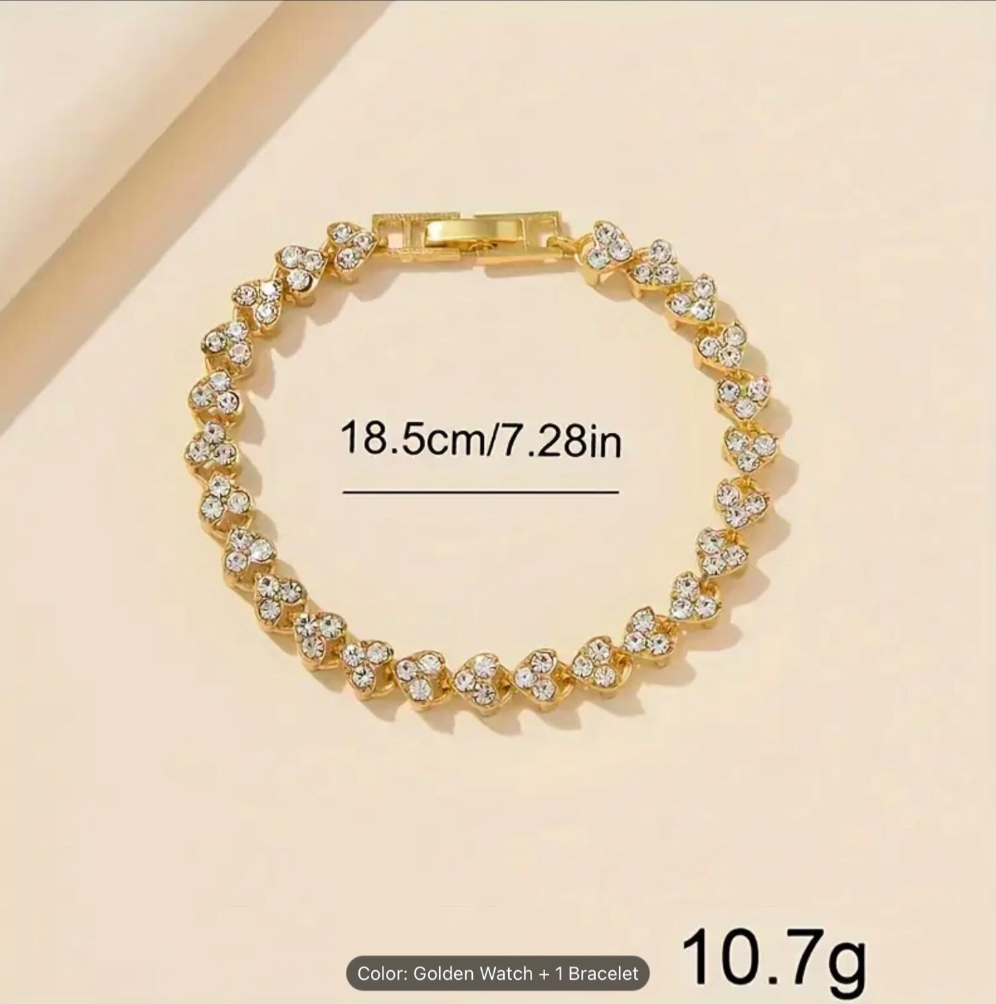 Luxury 2-Piece Women’s Rhinestone Watch & Bracelet Set – Elegant Quartz Gift set