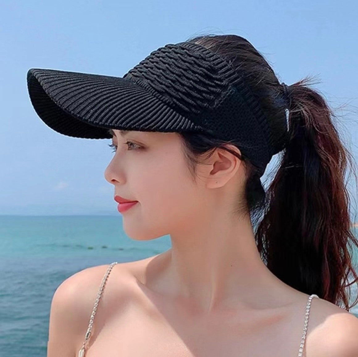 Adjustable Plain Summer Hats Mens Womens Breathable UV Protection Sports Sun Hat