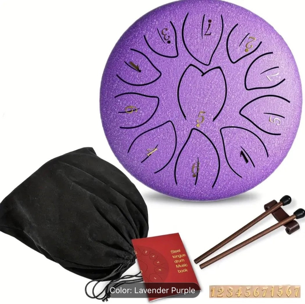 11 Note 6 Inch Steel Tongue Drum Rain Chime For Outside Garden Waterproof Gift