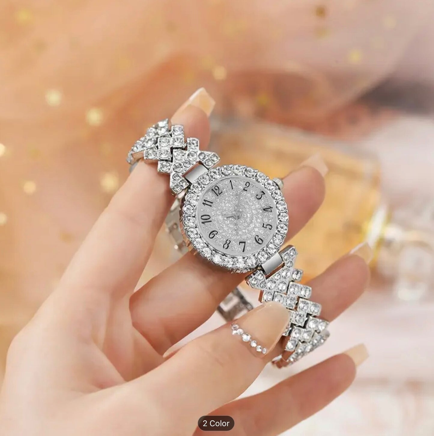 Glamorous Women’s Girls Quartz Watch & 3pc Jewellery Set – Elegant Fashion Gift