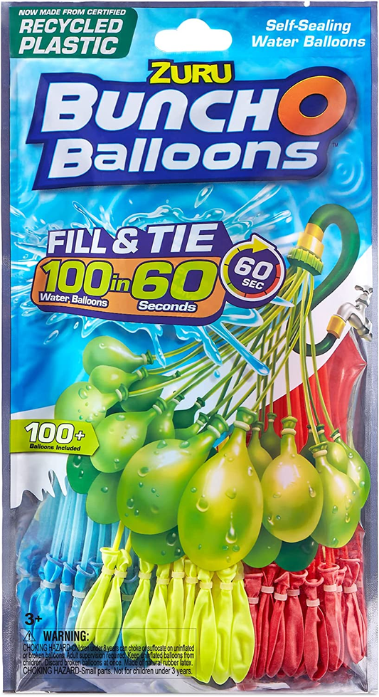 111 Water Balloons Self Sealing Fast Fill Party Outdoor Fun for Kids Toys Garden