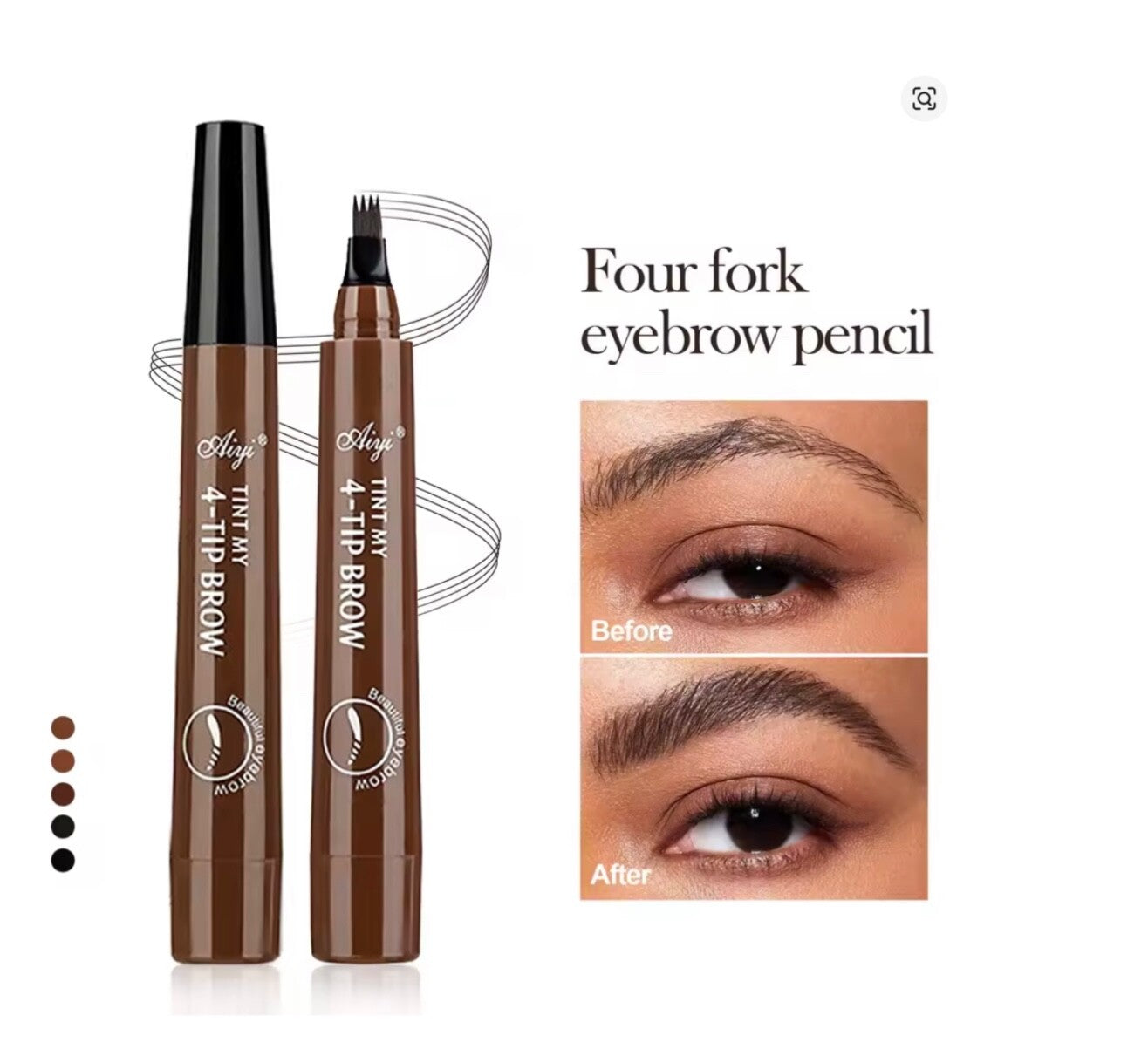 4 Prong Eyebrow Pen Waterproof Long Lasting Microblading Tattoo Pencil Natural3D