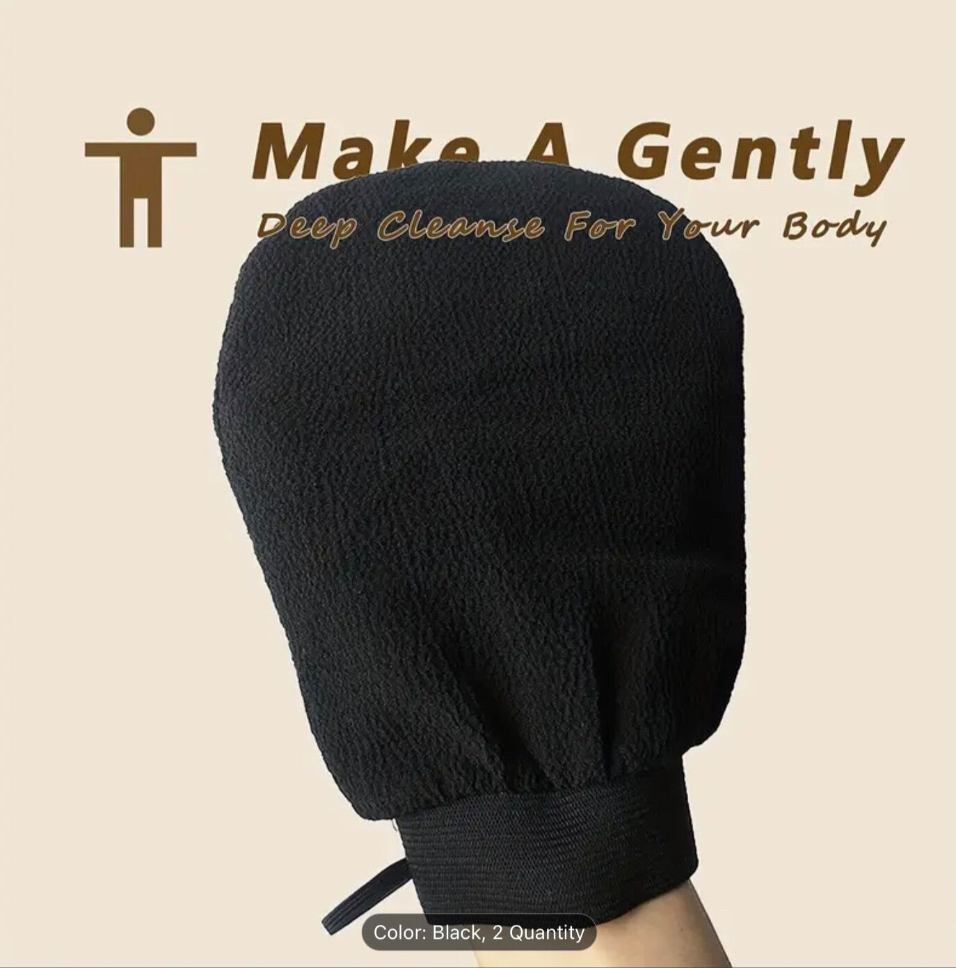2pcs Double-Sided Exfoliating Bath Gloves 150D Viscose Peeling Mitt Unisex Spa