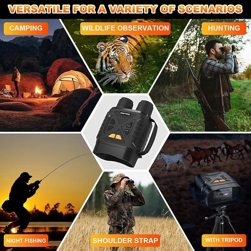 Night Vision Infrared Goggles Binoculars 10X Zoom Telescope Outdoor Hunting 32gb