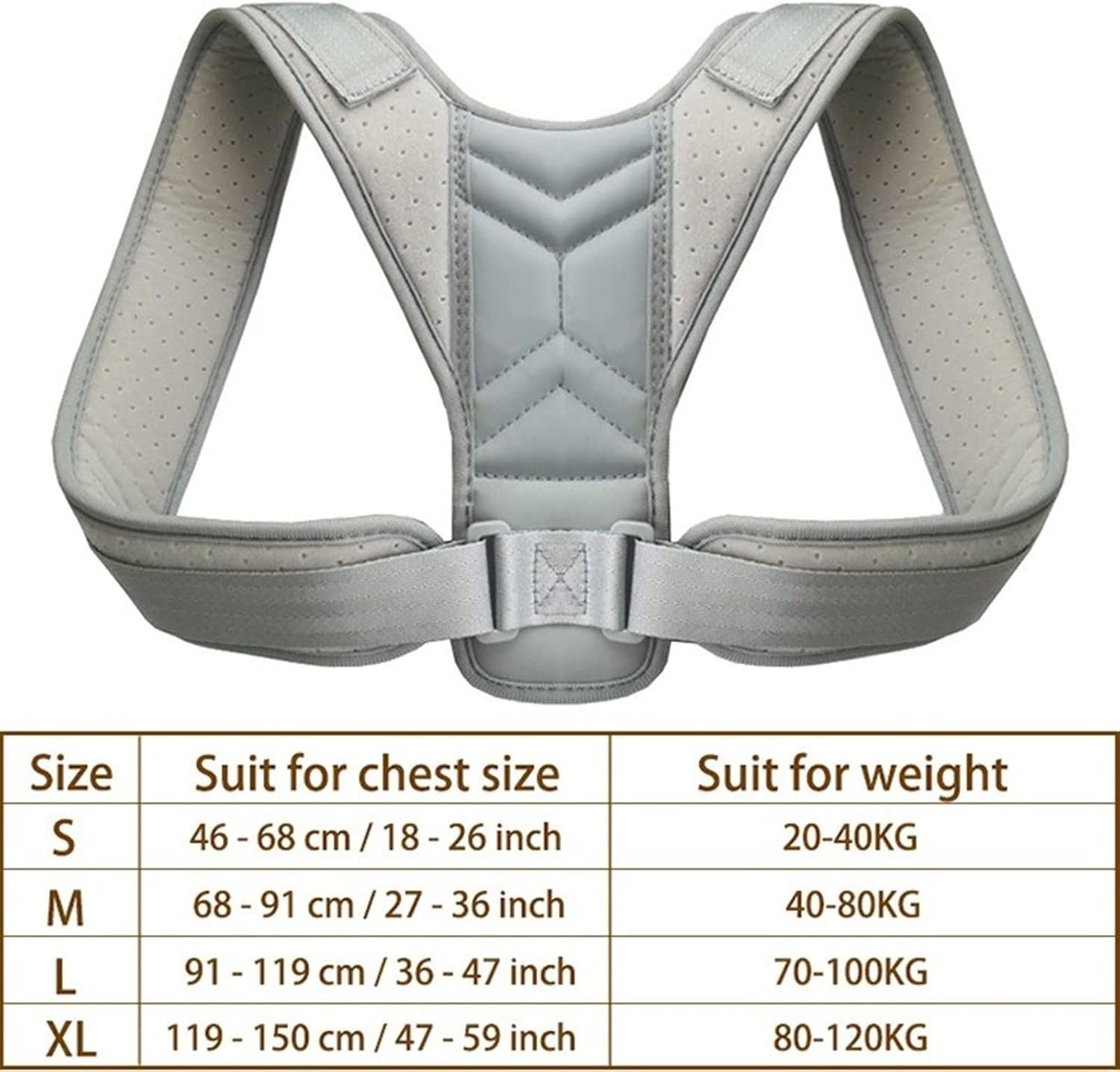 Posture Corrector Back Shoulder Brace Adjustable Belt Lumbar Spine Body Support