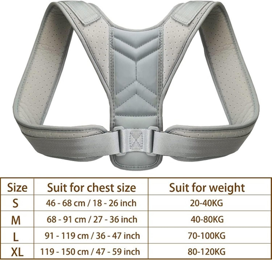 Posture Corrector Back Shoulder Brace Adjustable Belt Lumbar Spine Body Support