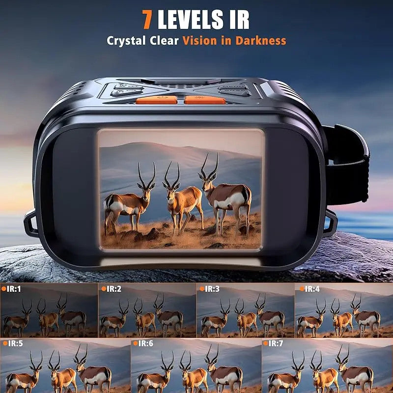 Night Vision Infrared Goggles Binoculars 10X Zoom Telescope Outdoor Hunting 32gb