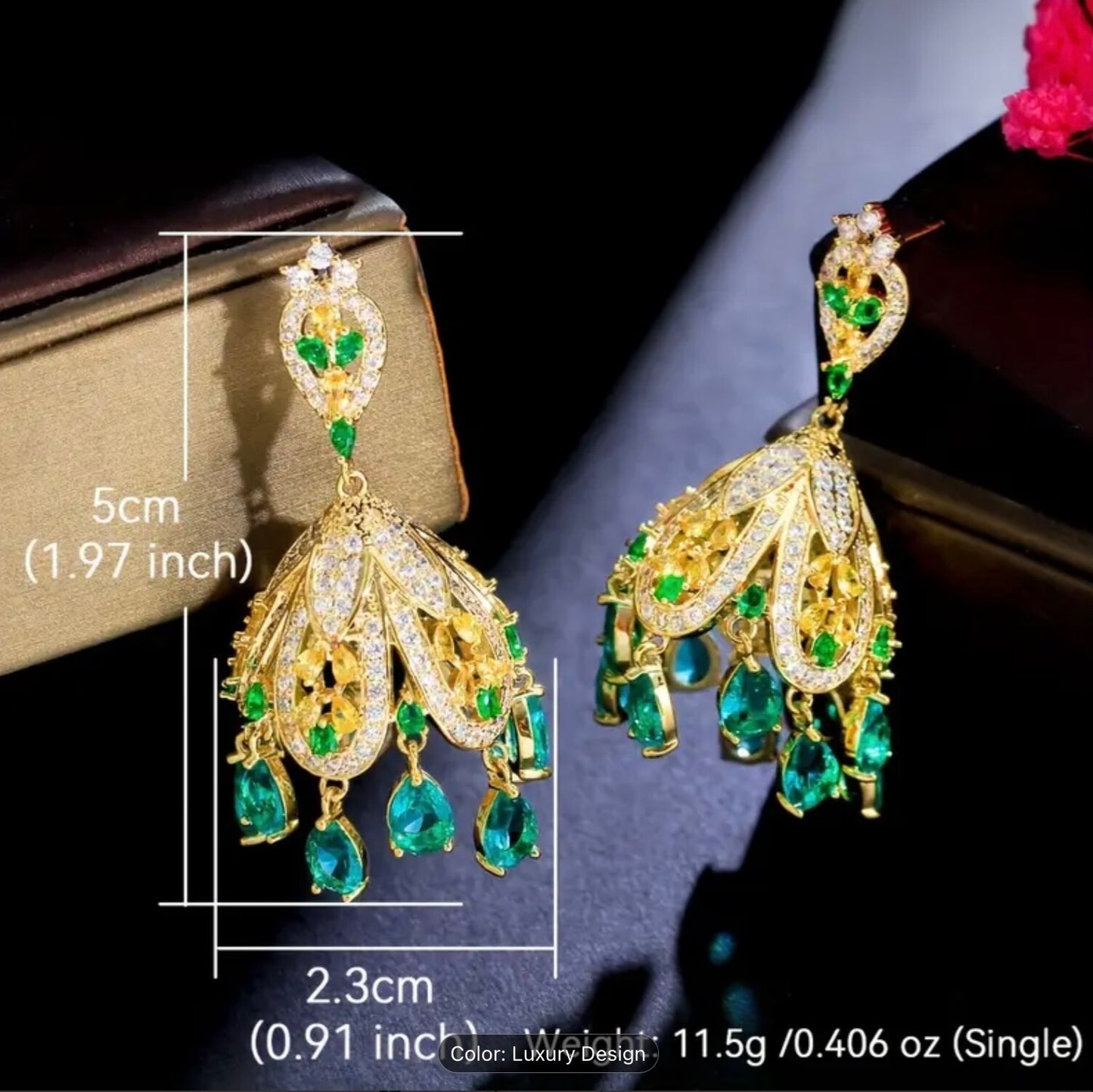 Elegant Earrings Tassel Women Fashion Long Water Drop Zirconia Gift Jewellery