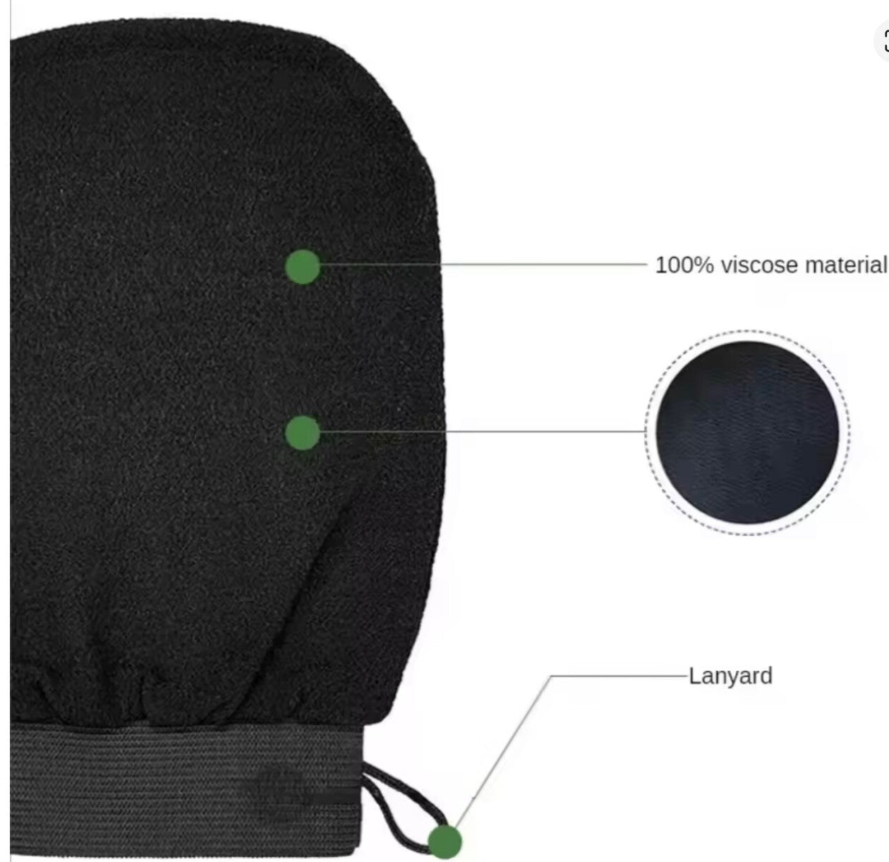 2pcs Double-Sided Exfoliating Bath Gloves 150D Viscose Peeling Mitt Unisex Spa