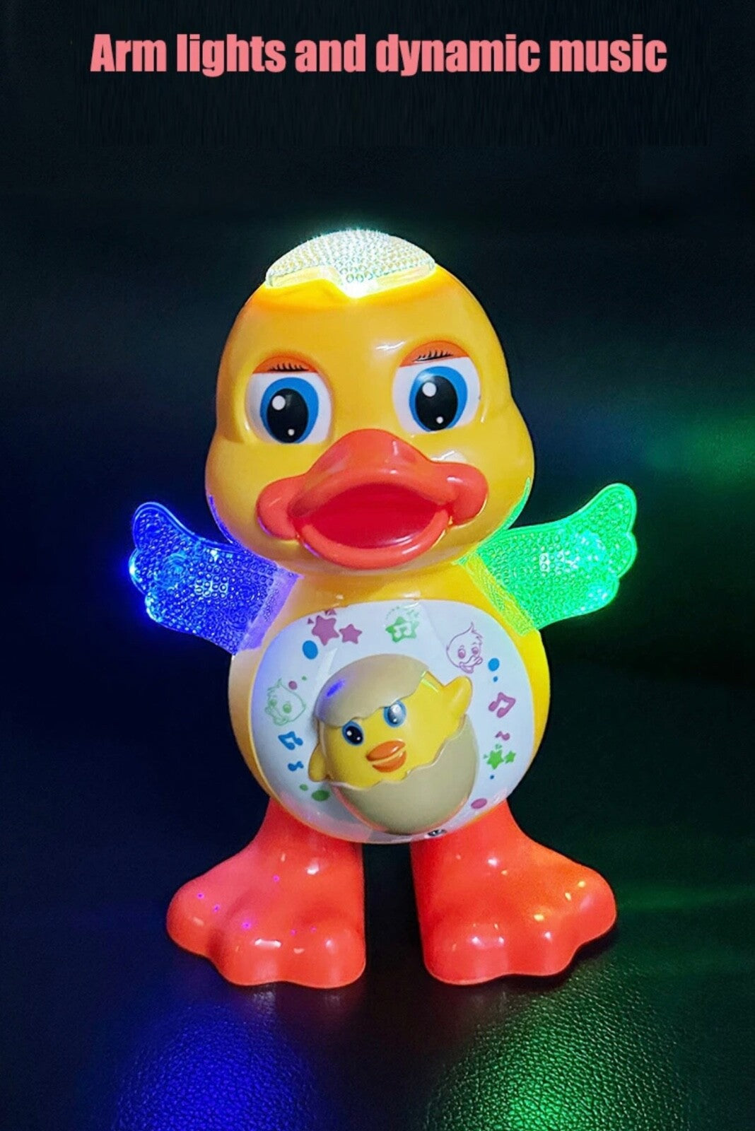 Electric Dancing Duck Music Lights Flashing & Blinking Eyes Educational Kids Toy