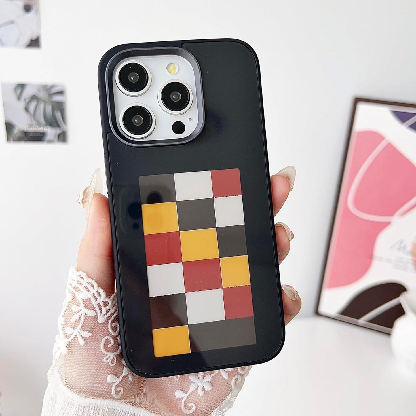 DIY E-Ink IPhone 15 16 Case Silicone Shockproof NFC AI Projection Stylish Screen