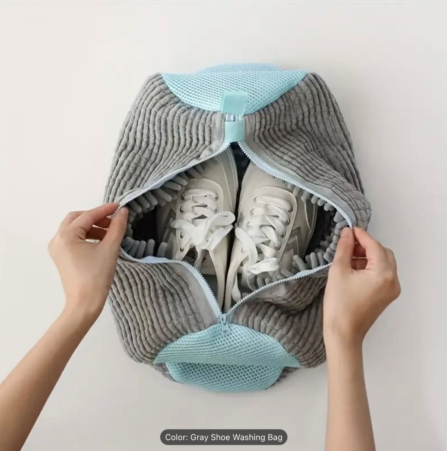 Large Reusable Shoe Washing Bags Thickened Mesh Laundry Zipper Cleaning Machine