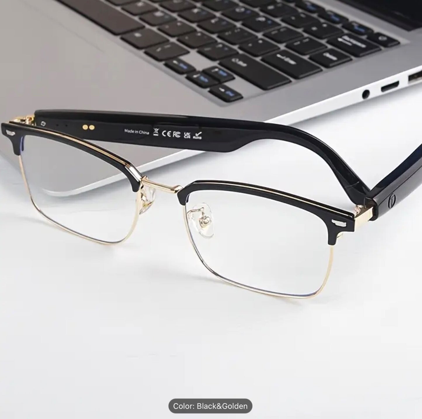 Smart Wireless Bluetooth UV Photochromic Touch-Control HiFi Audio Glasses Unisex